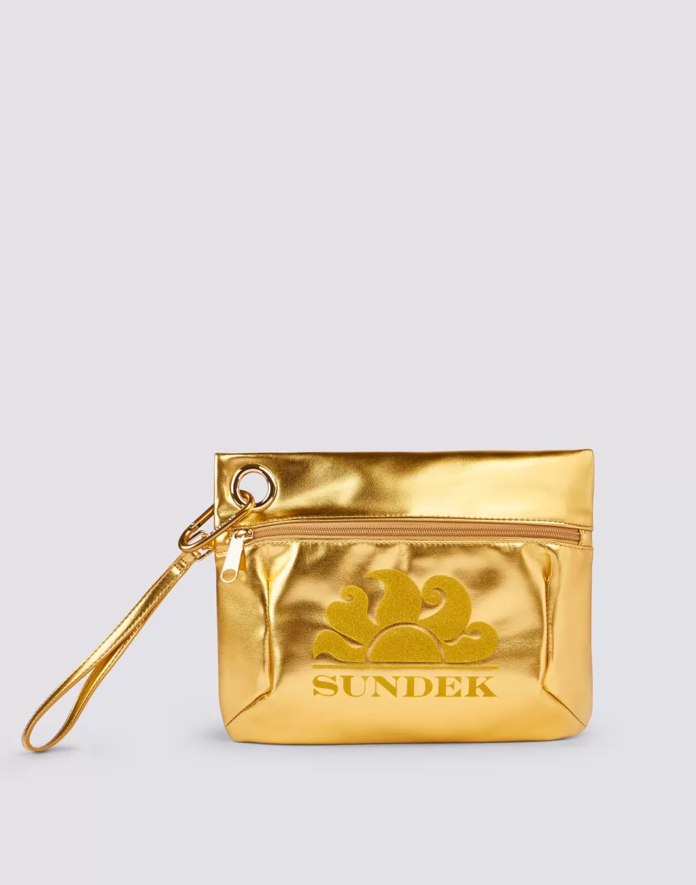 BORSA CLUTCH LAMINATA CON LOGO*Sundek Cheap