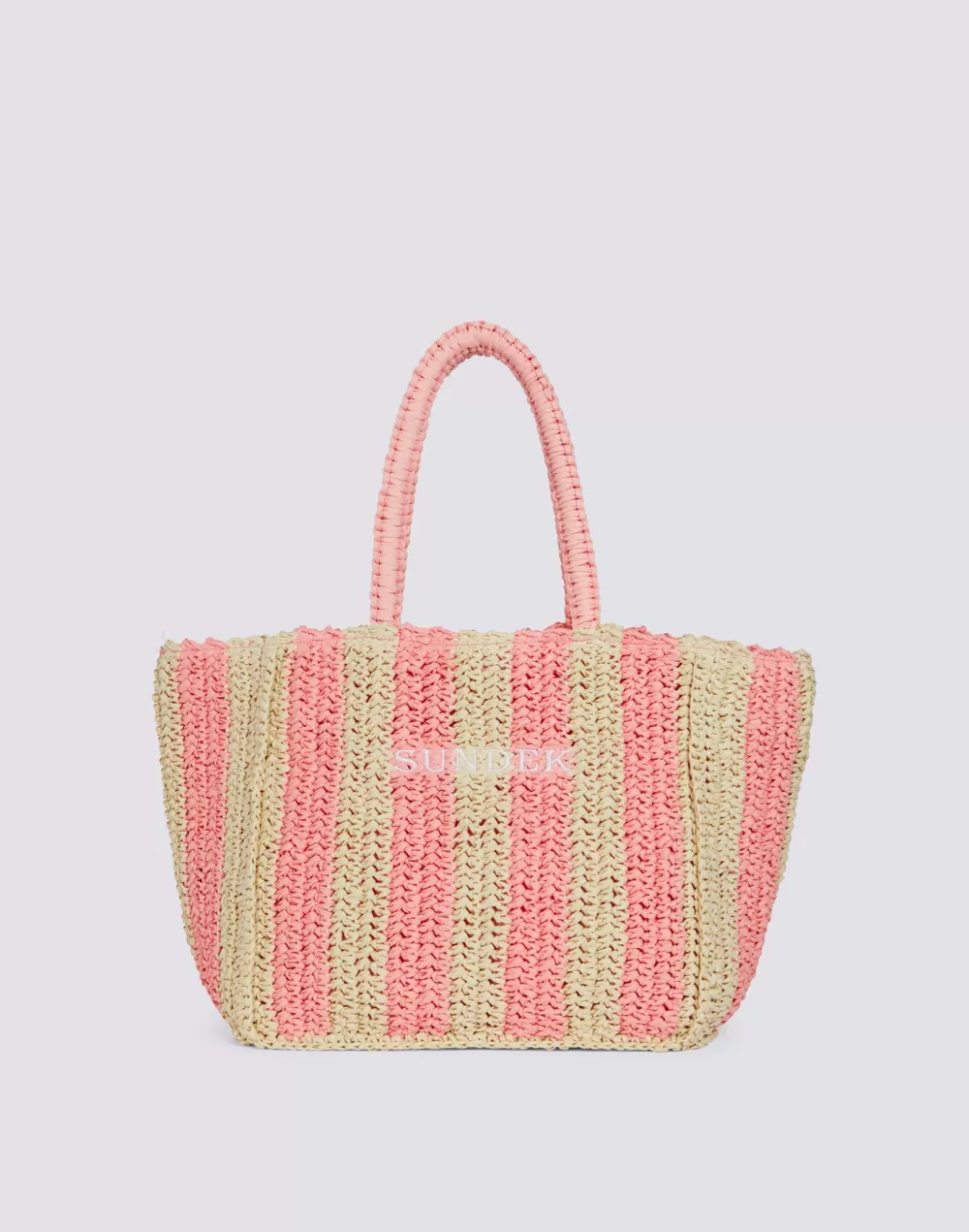 CHOU - BORSA IN PAPER STRAW CON LOGO RICAMATO*Sundek Store