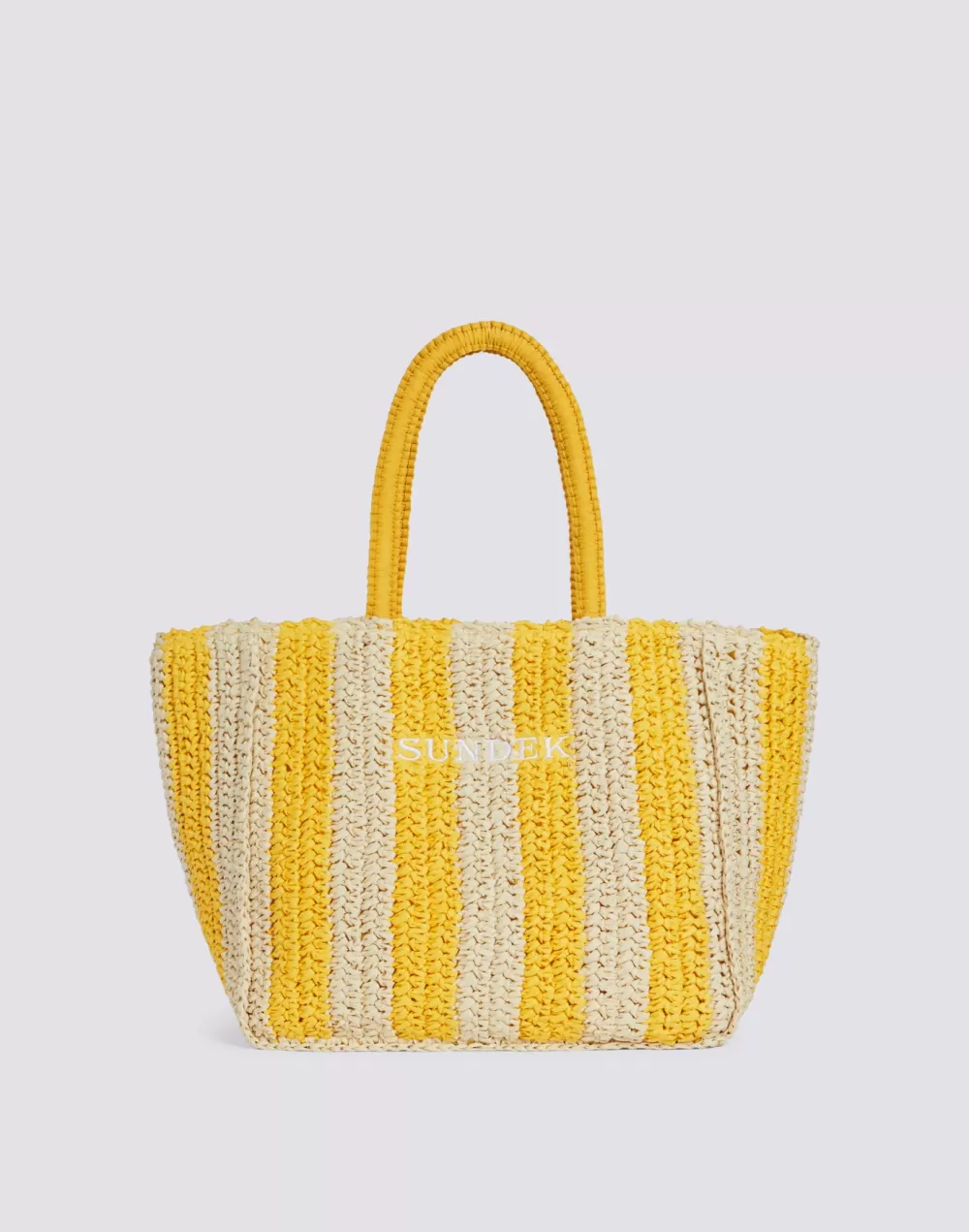 CHOU - BORSA IN PAPER STRAW CON LOGO RICAMATO*Sundek Online