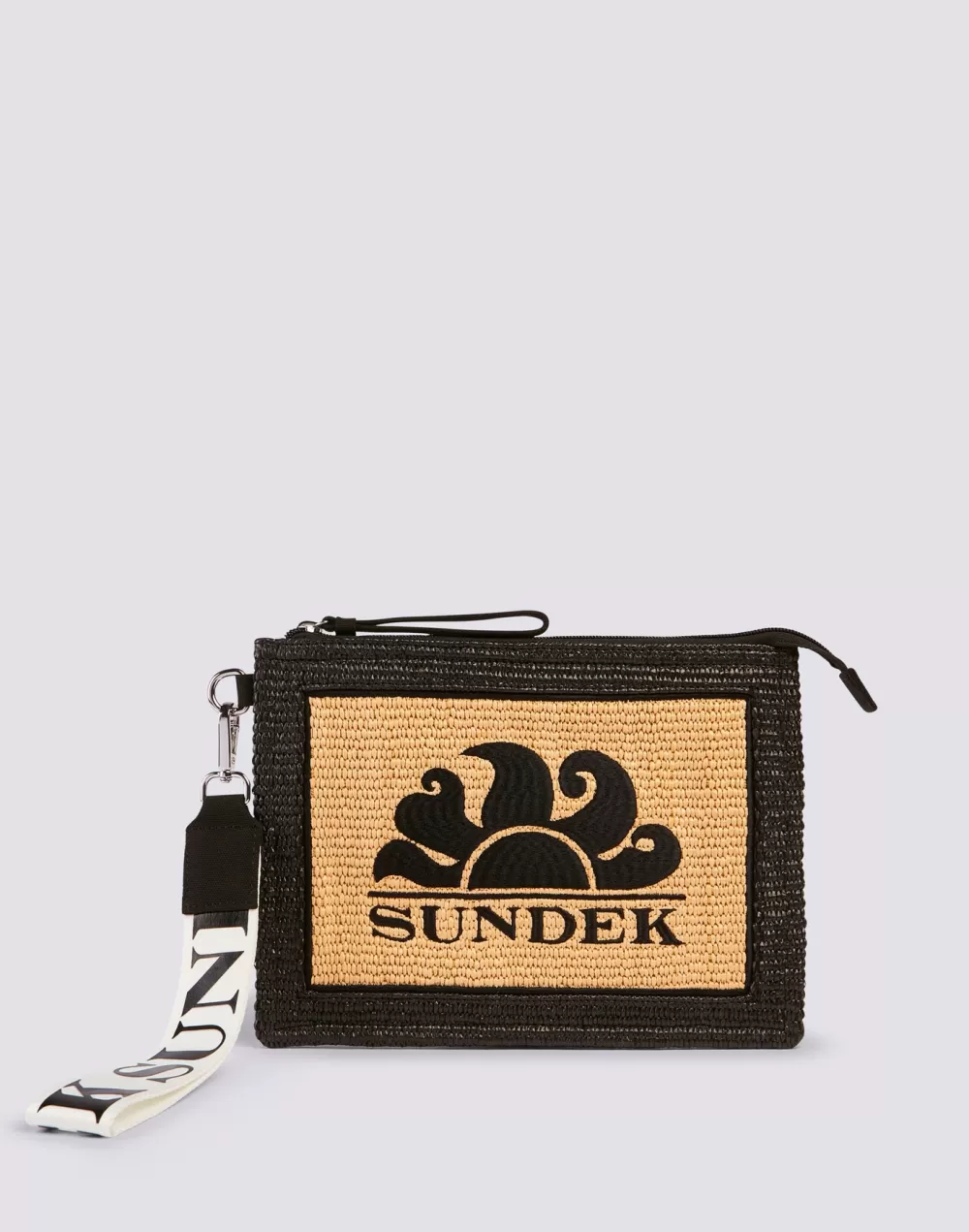 CLUTCH IN RAFFIA CON LOGO RICAMATO*Sundek Flash Sale