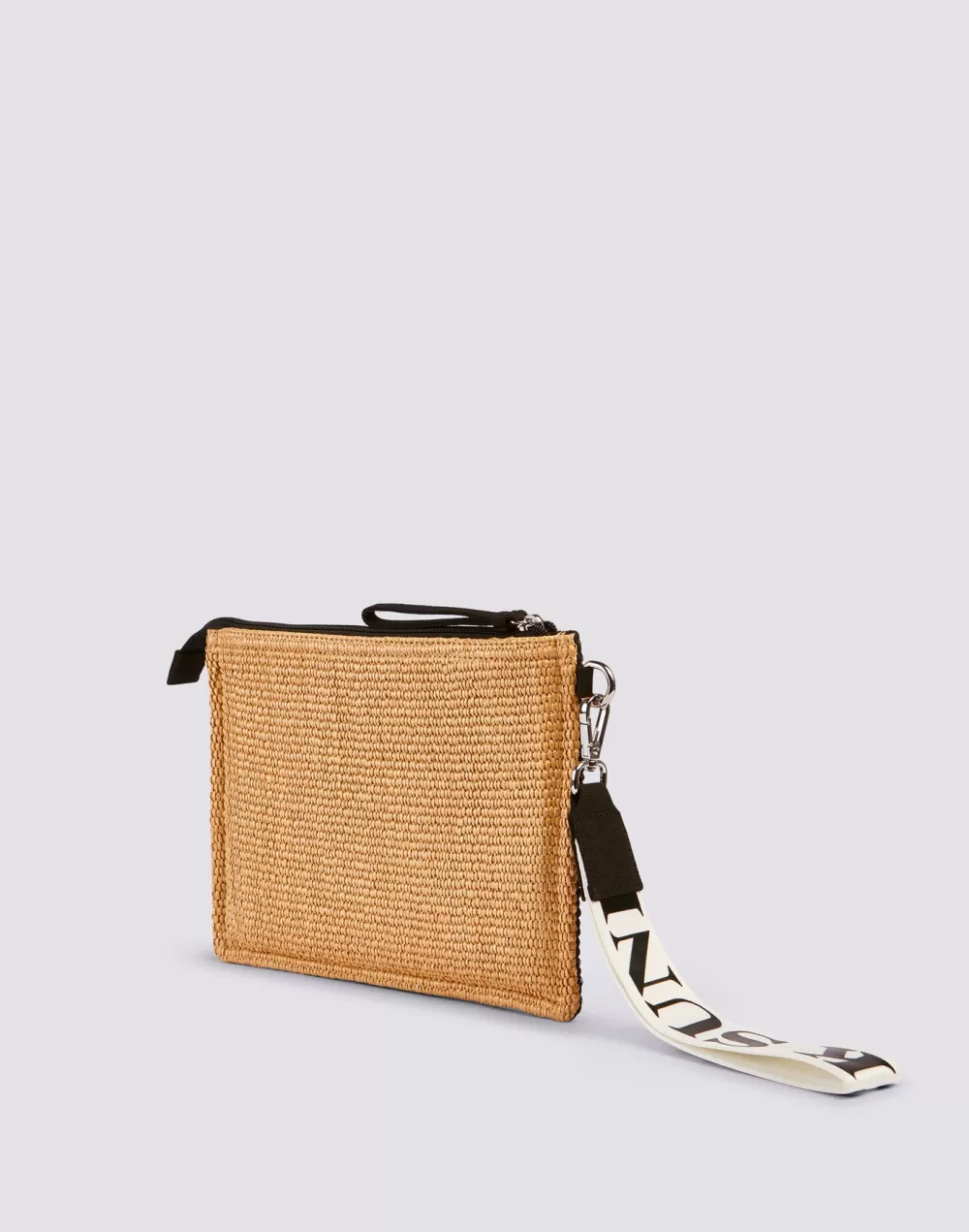 CLUTCH IN RAFFIA CON LOGO RICAMATO*Sundek Flash Sale