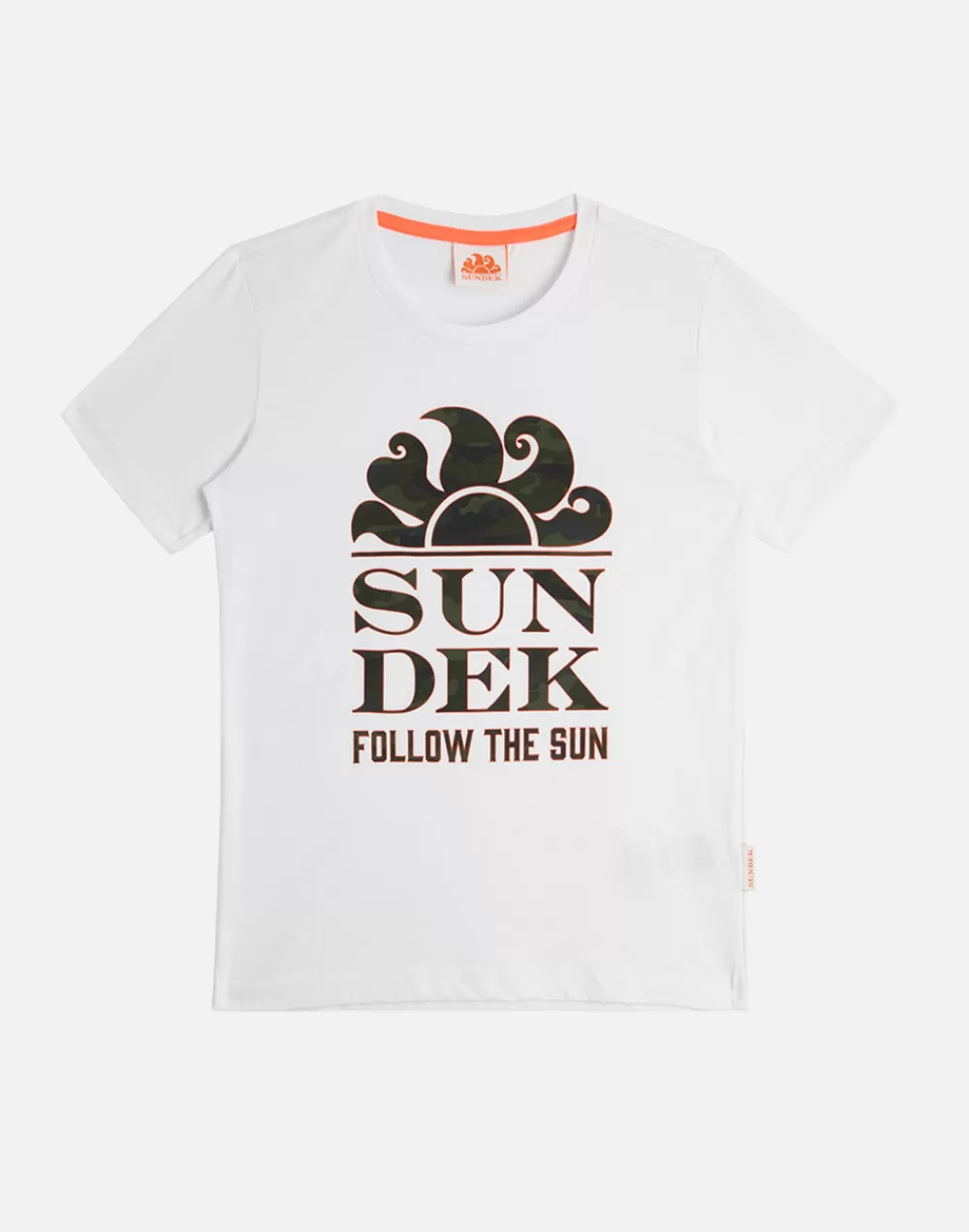 MINI NEW LOGO T-SHIRT GIROCOLLO CON STAMPA CAMOU*Sundek Online