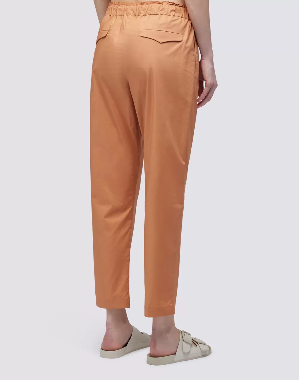 PANTALONI IN POPELINE A VITA ELASTICIZZATA*Sundek Best Sale