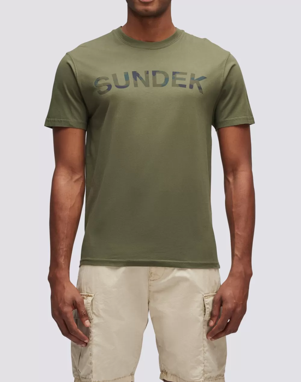 T-SHIRT CON STAMPA CAMOU*Sundek Online