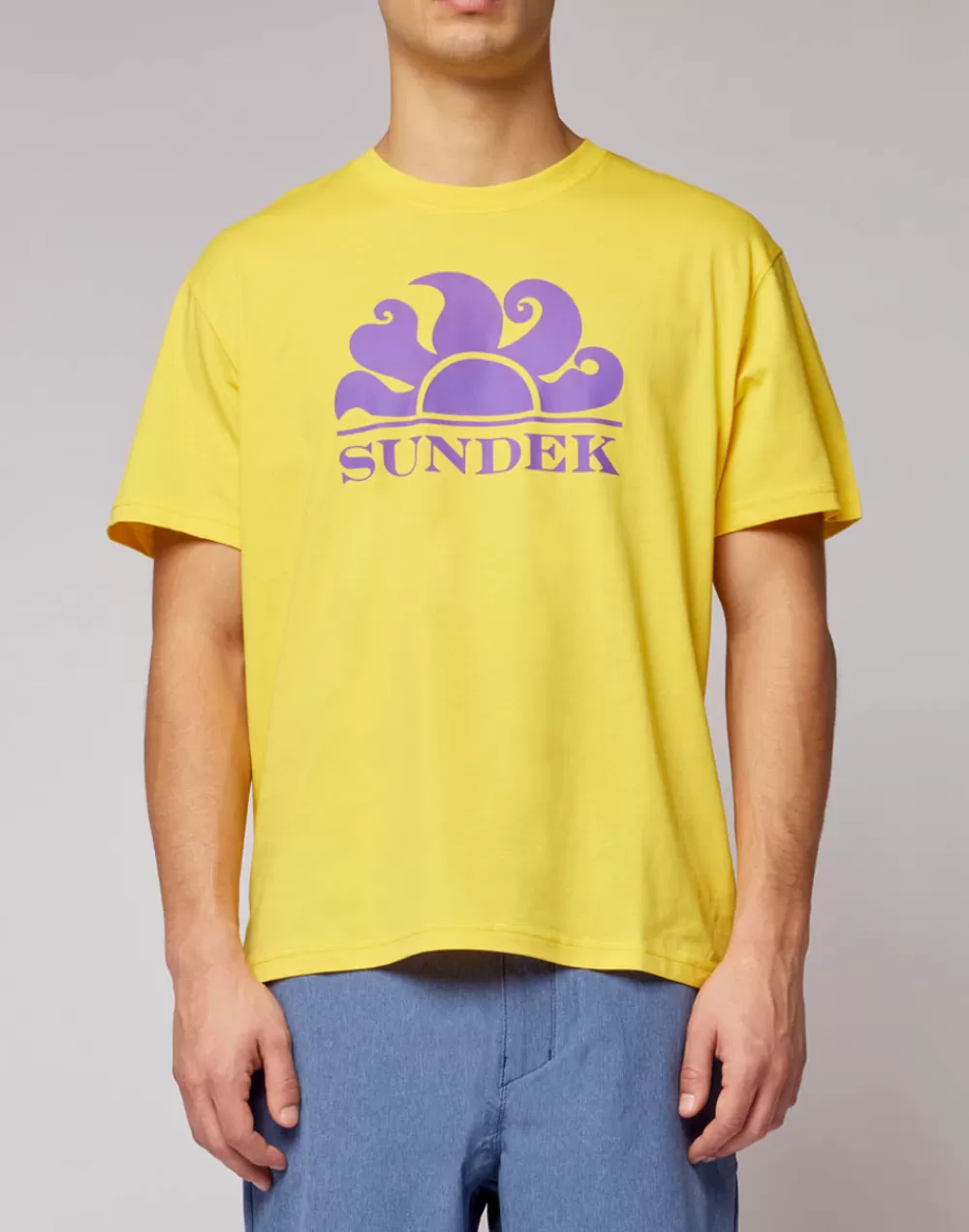 T-SHIRT GIROCOLLO CON STAMPA LOGO*Sundek Shop