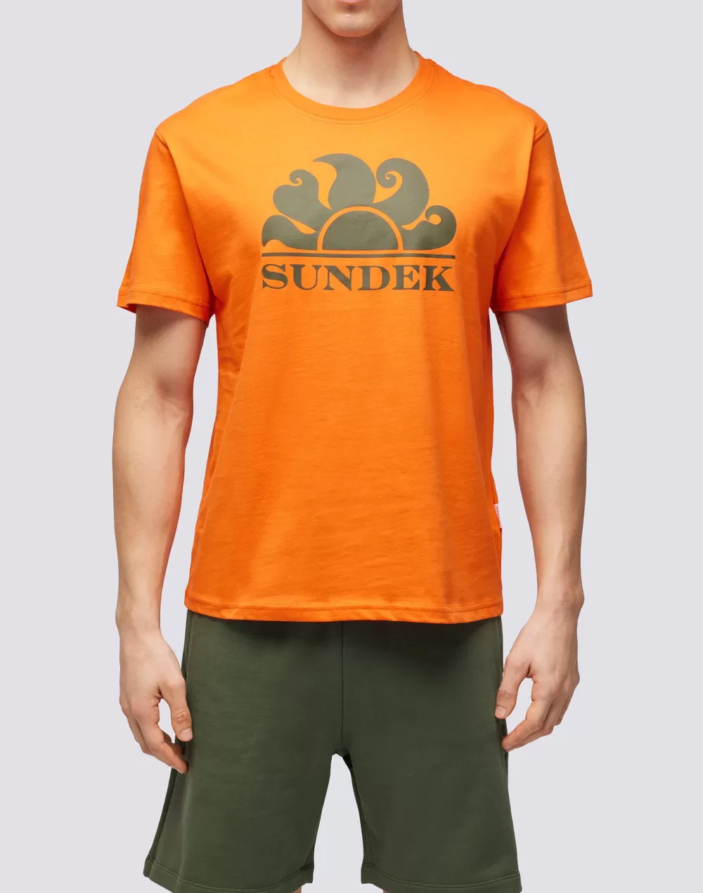 T-SHIRT GIROCOLLO CON STAMPA LOGO*Sundek Clearance