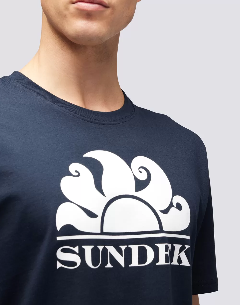 T-SHIRT GIROCOLLO CON STAMPA LOGO*Sundek Flash Sale