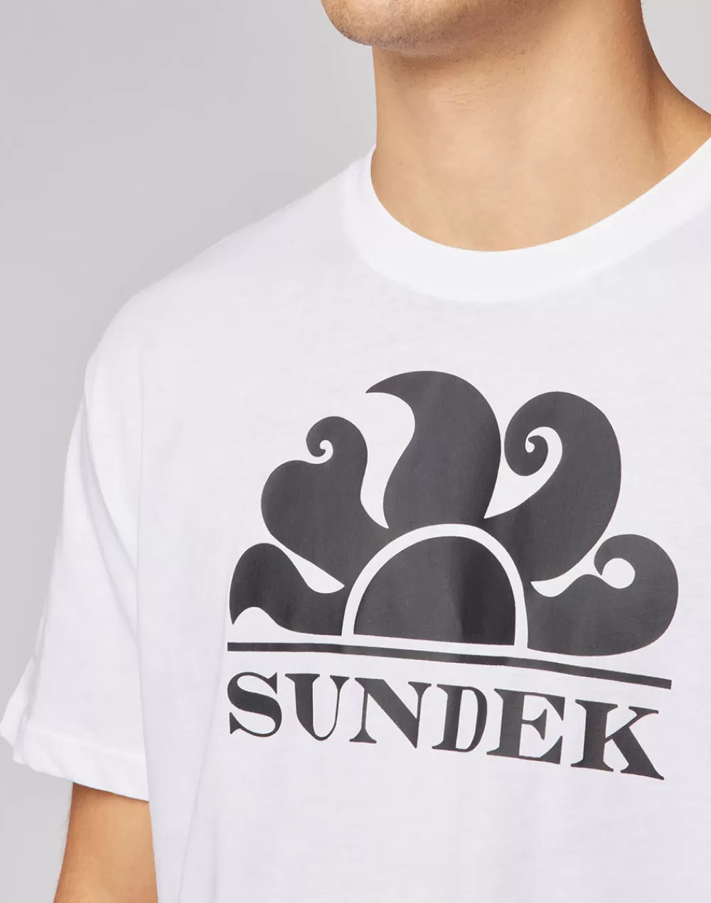 T-SHIRT GIROCOLLO CON STAMPA LOGO*Sundek Discount