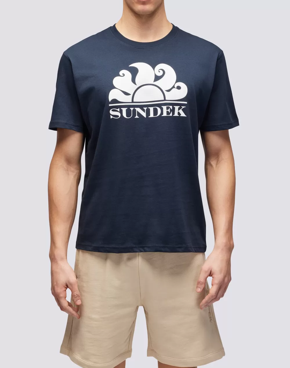 T-SHIRT GIROCOLLO CON STAMPA LOGO*Sundek Flash Sale