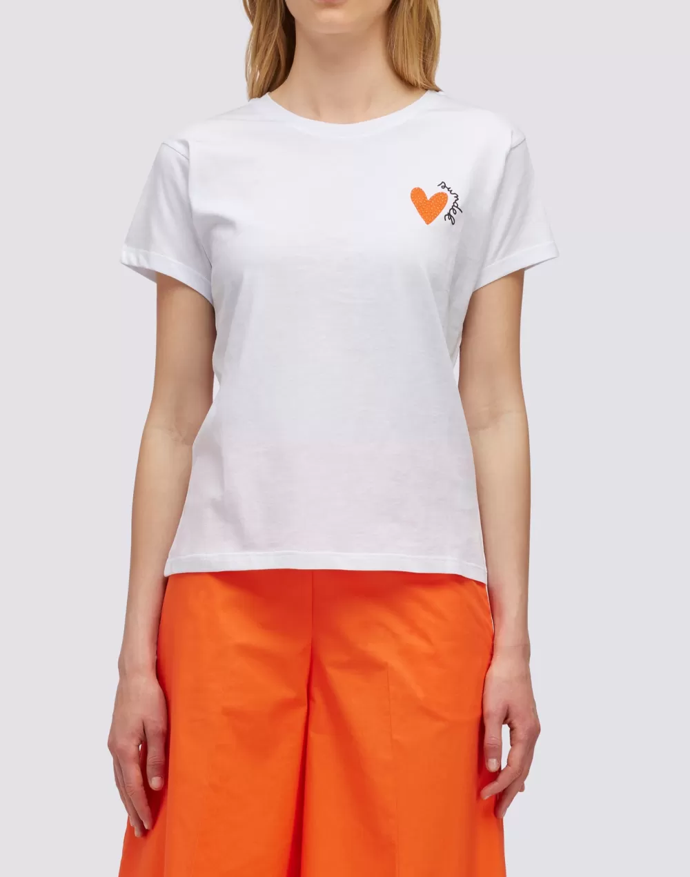 T-SHIRT IN COTONE CON STAMPA CUORE*Sundek Outlet