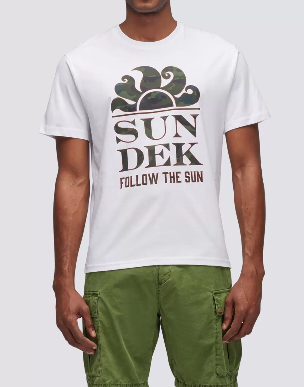 T-SHIRT STAMPA CAMOU FOLLOW THE SUN*Sundek New