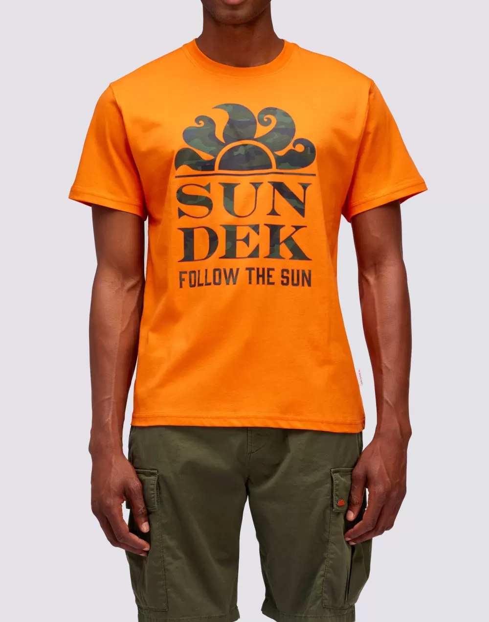 T-SHIRT STAMPA CAMOU FOLLOW THE SUN*Sundek Online